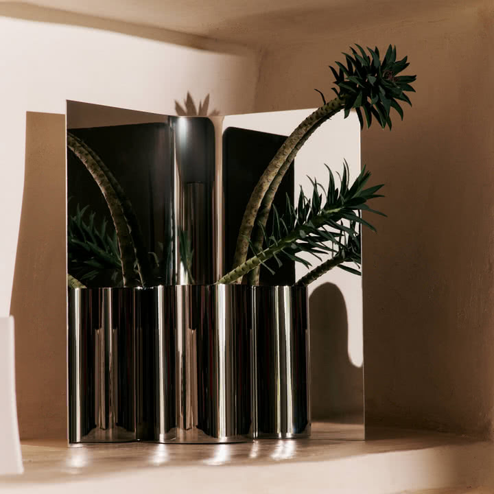 Ferm Living - Eddy Vase, H 29 cm, acier inoxydable poli