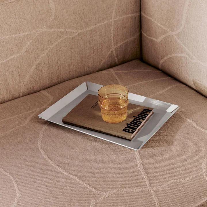 Ferm Living - Press Corbeille à courrier, 25 x 34 cm, argenté