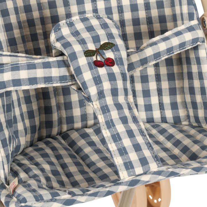 Konges Sløjd - Cheeky Poussette de poupée, blue check