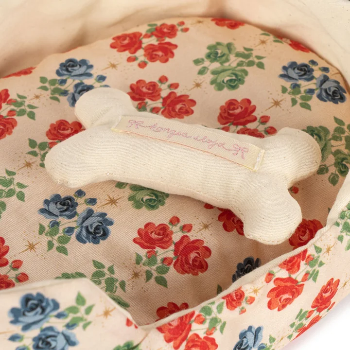 Konges Sløjd - Madeleine Doudou avec panier, chiot, fiola