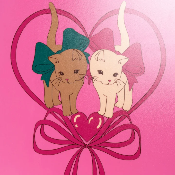 Konges Sløjd - Valise de voyage, bow kitty rose