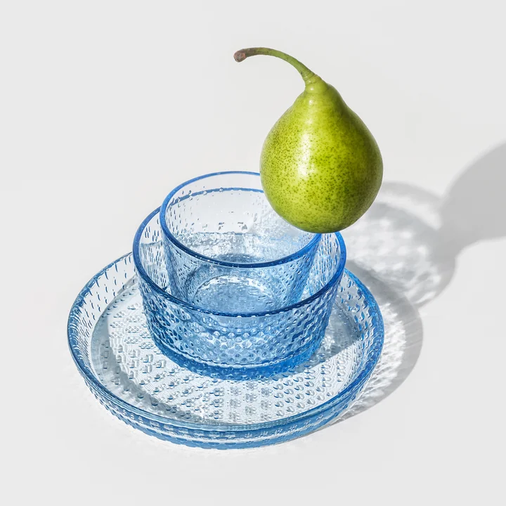 Iittala - Tundra plat, assiette et verre, aqua