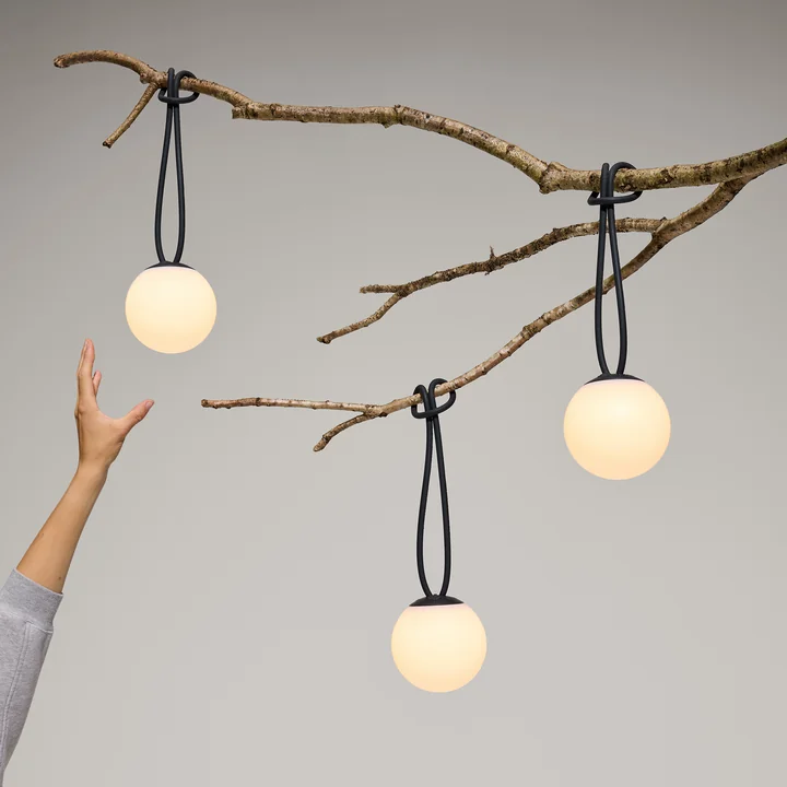 Fatboy - Bolleke Mini Lampe à suspendre, anthracite (set de 3)