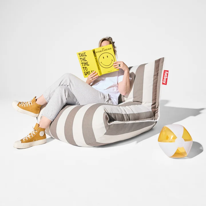 Fatboy - The Bonbaron Outdoor Lounge Fauteuil, cacao rayé