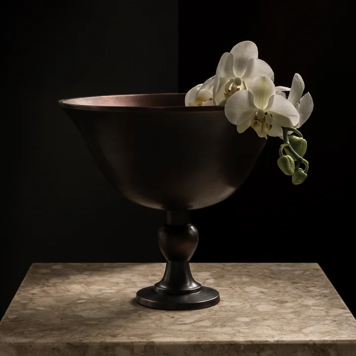 Audo - Pavot Coupe, H 17,6 cm, marron foncé