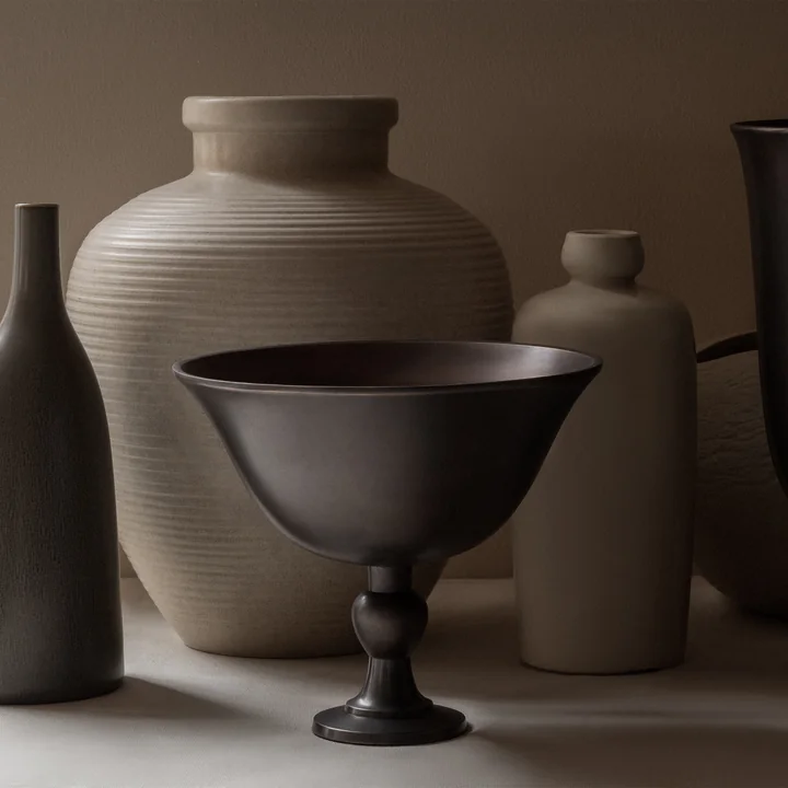 Audo - Pavot Coupe, H 17,6 cm, marron foncé