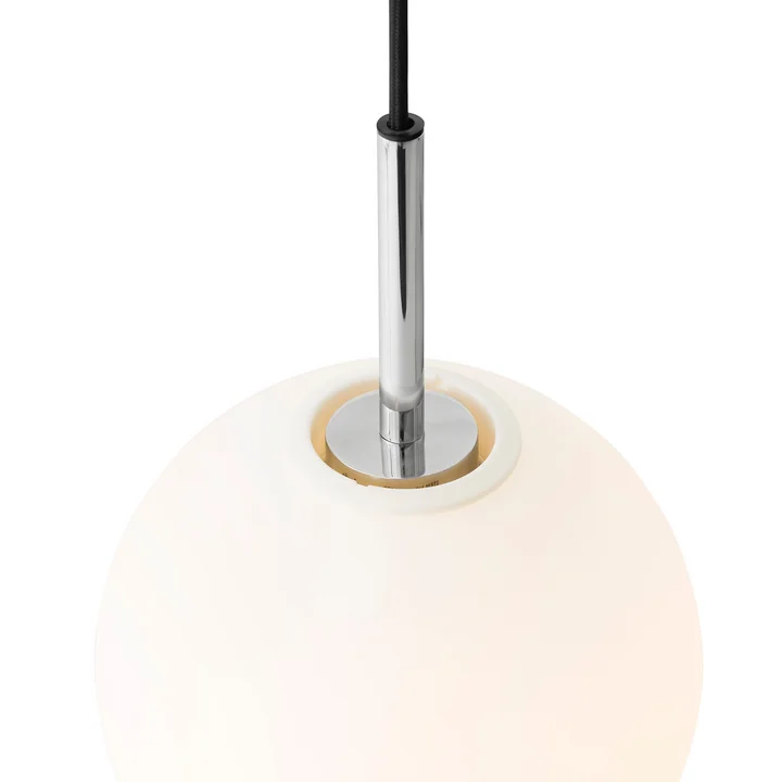 Audo - Lampe suspendue TR, acier poli / ampoule opale mate