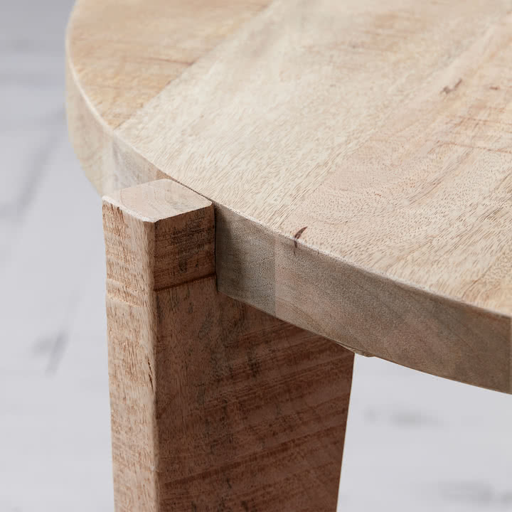 House Doctor - Bali table basse, Ø 80 x H 40 cm, mangue naturelle