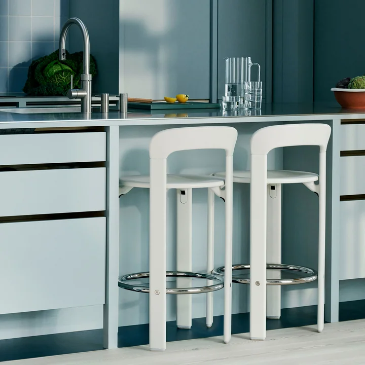 HAY - Rey Tabouret de bar, 65 cm, cream white (patins standard)