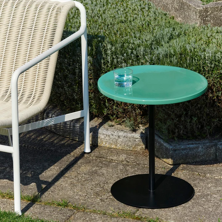 HAY - Pyro table d'appoint, Ø 45 cm, noir / jade