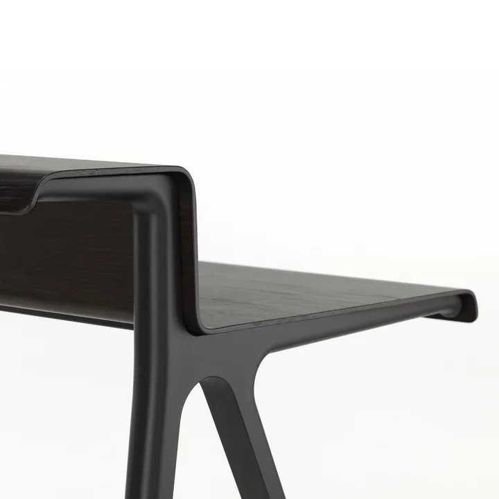 Vitra - Courier Bureau, chêne foncé / noir profond