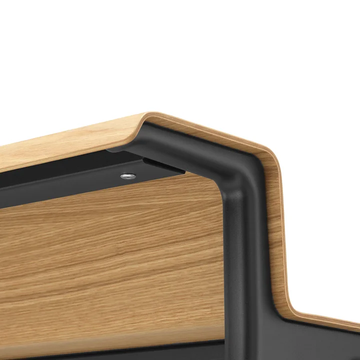 Vitra - Courier Bureau, chêne clair / noir profond