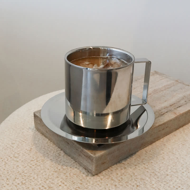 Nichba Design - Set à café Americano, acier inoxydable