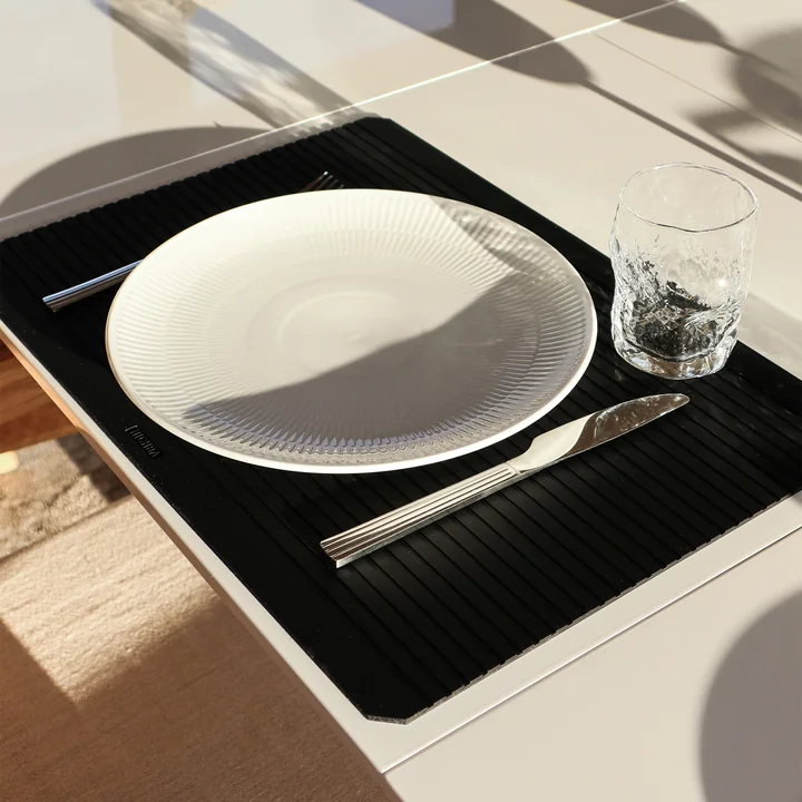 Nichba Design - Set de table, 33 x 45 cm, noir