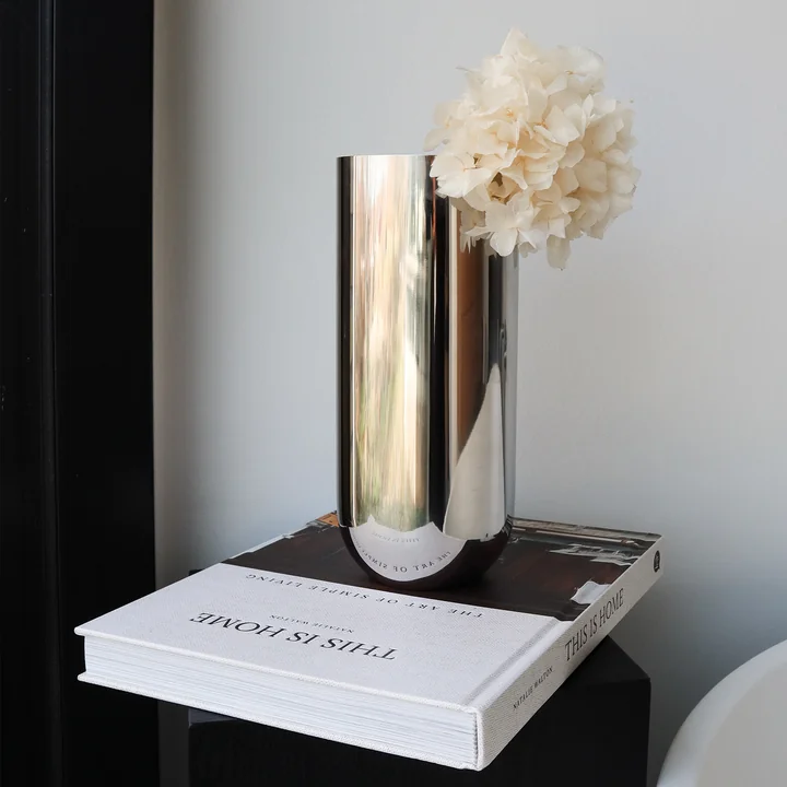 Nichba Design - Vase, H 24 cm, acier inoxydable