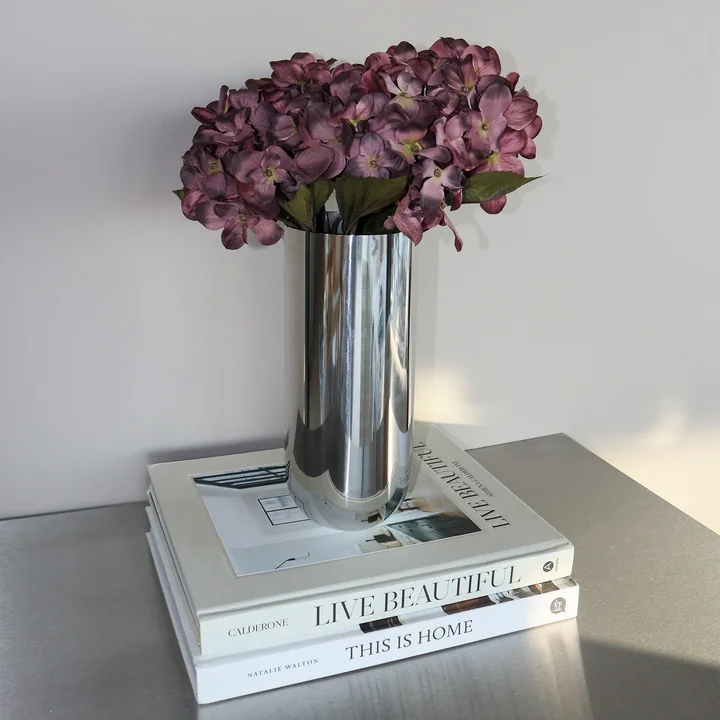 Nichba Design - Vase, H 24 cm, acier inoxydable