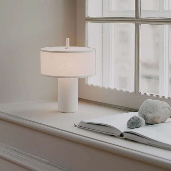 New Works - Margin Lampe de table LED portable avec batterie, blanc