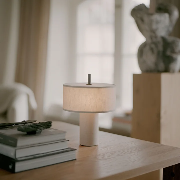 New Works - Margin Lampe de table LED portable avec batterie, beige
