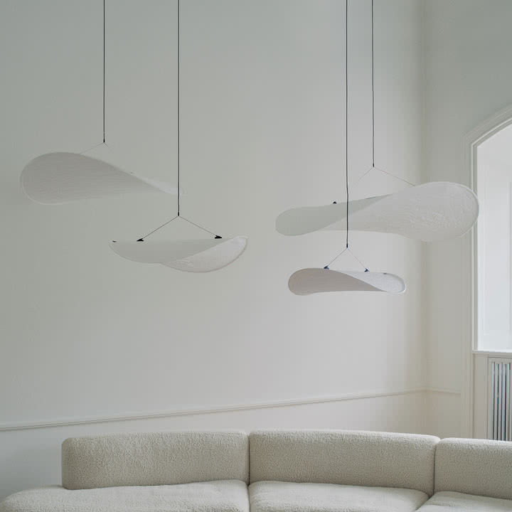 New Works - Tense LED Lampe suspendue, 55 cm, blanc