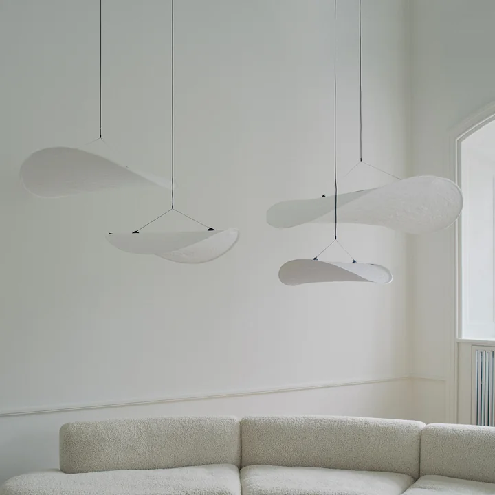 New Works - Tense LED Lampe suspendue, 55 cm, blanc