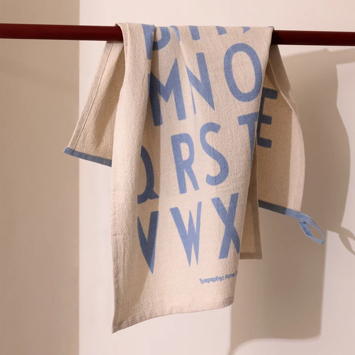 Design Letters - Premium Classic torchon, natural / light blue