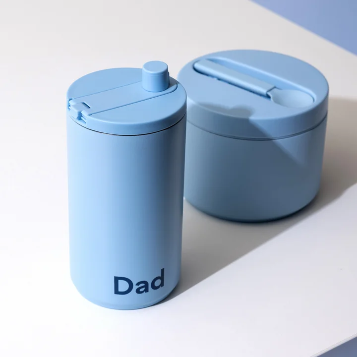 Design Letters - Travel Gobelet, 0.35 l, Dad / light blue