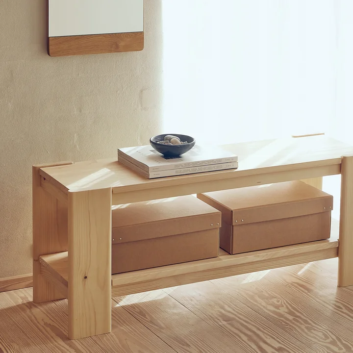 Form & Refine - Beam Banc, 112 cm, pin laqué mat