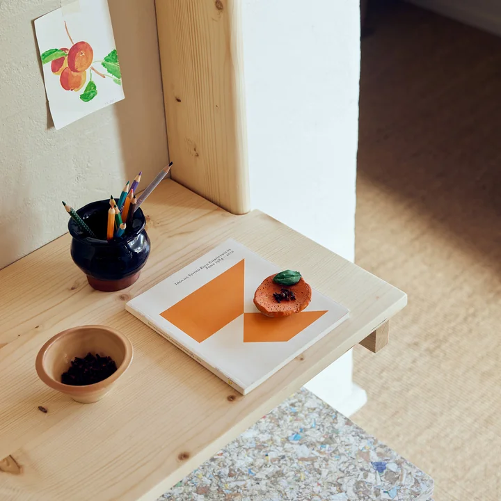 Form & Refine - Beam 3 secrétaire mural, 60 x 167 cm, pin laqué mat