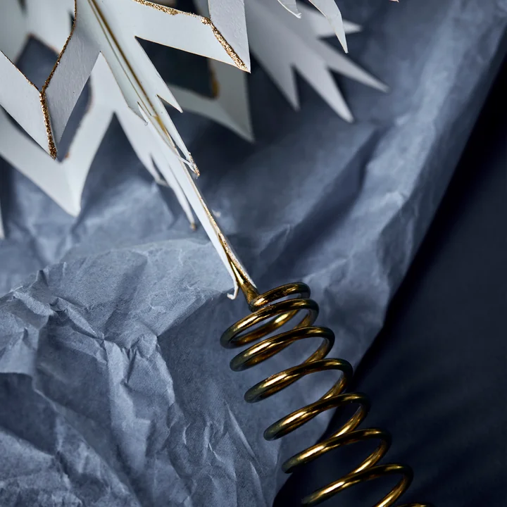 House Doctor - Étoile de Noël Alsta, Ø 25 cm, blanc / or