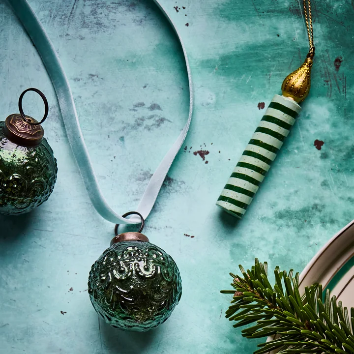 House Doctor - Candle Ornements, vert