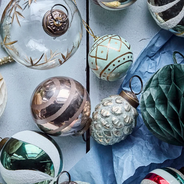 House Doctor - Cone Ornements, Ø 4 cm, argent antique