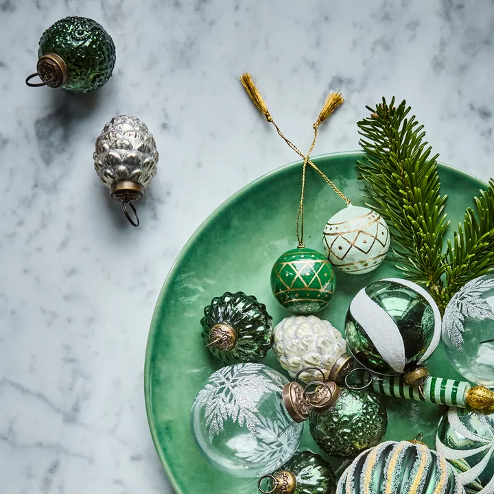 House Doctor - Cone Ornements, Ø 4 cm, argent antique