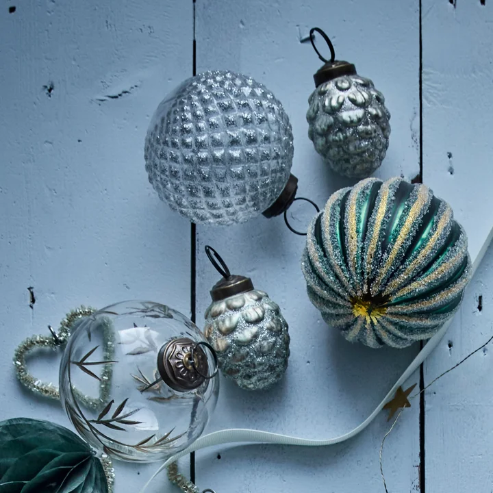 House Doctor - Cone Ornements, Ø 4 cm, argent antique