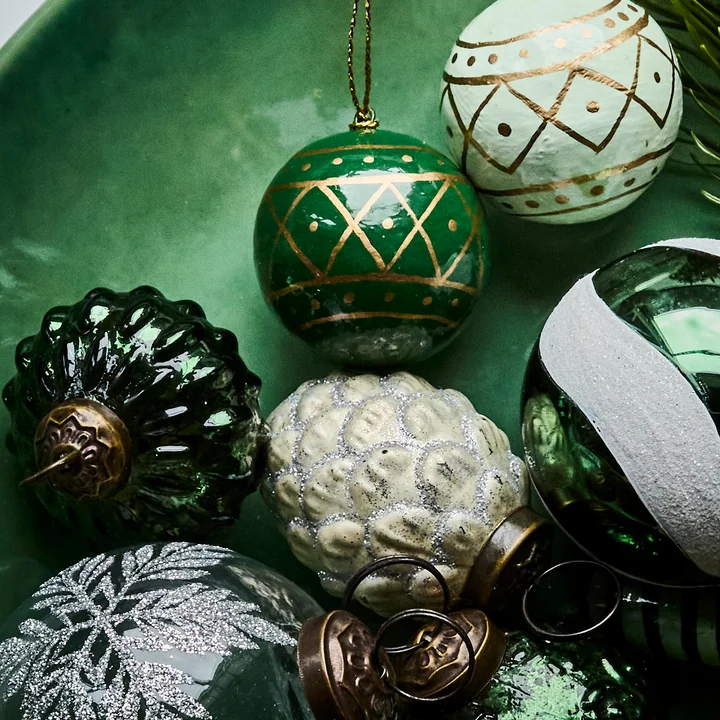 House Doctor - Cone Ornements, Ø 4 cm, argent antique