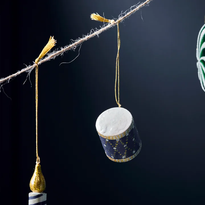 House Doctor - Drum Ornements, Ø 3,5 cm, bleu