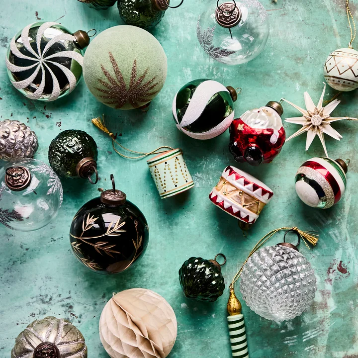 House Doctor - Drum Ornements, Ø 3,5 cm, vert