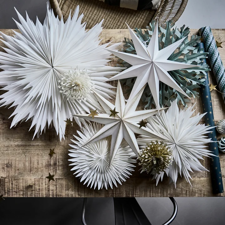 House Doctor - Dust Papier poinsettia, blanc cassé