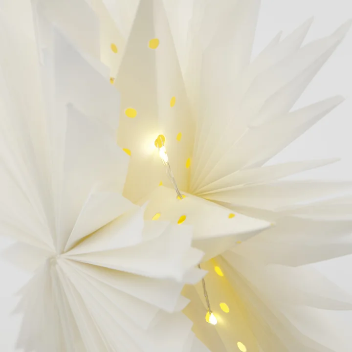 House Doctor - Gant, Top star LED lampe de Noël, blanc / laiton finish