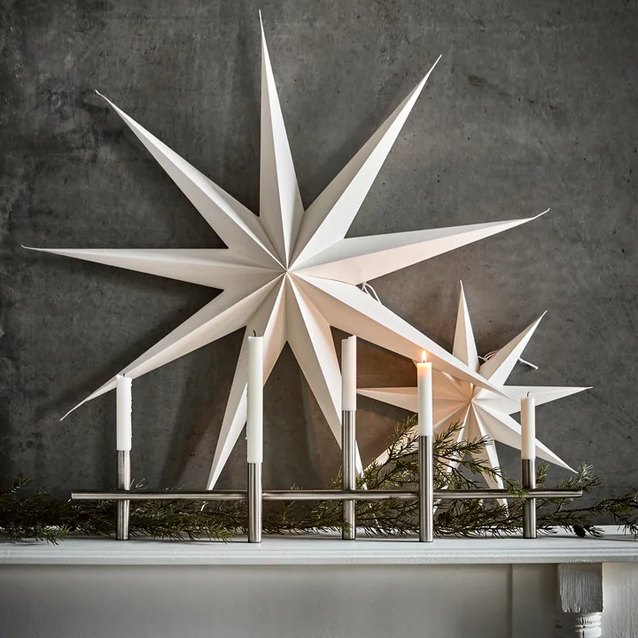 House Doctor - Maxi80 bougeoir, H 20 cm x L 80 cm, argent antique