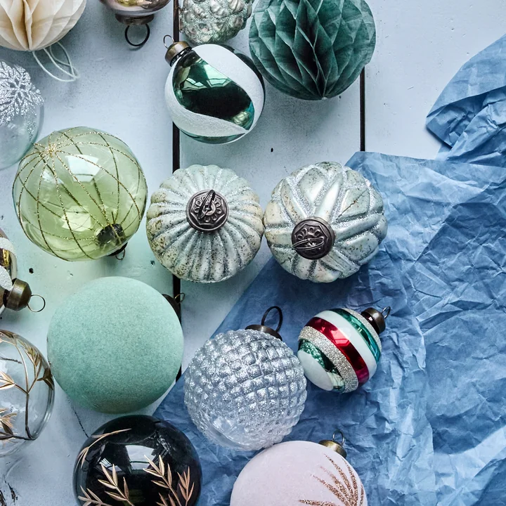 House Doctor - Rhomb Ornements, Ø 7,5 cm, argent antique