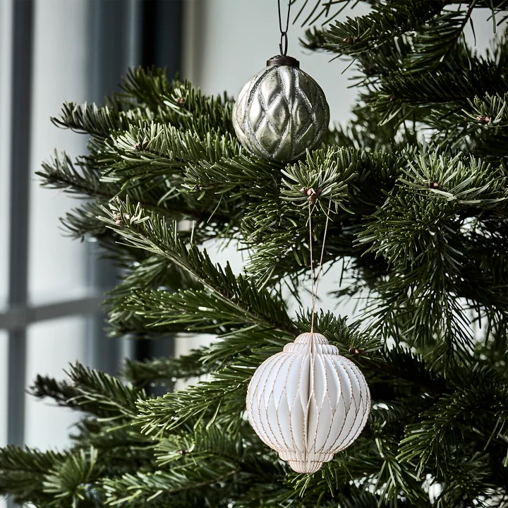 House Doctor - Rhomb Ornements, Ø 7,5 cm, argent antique