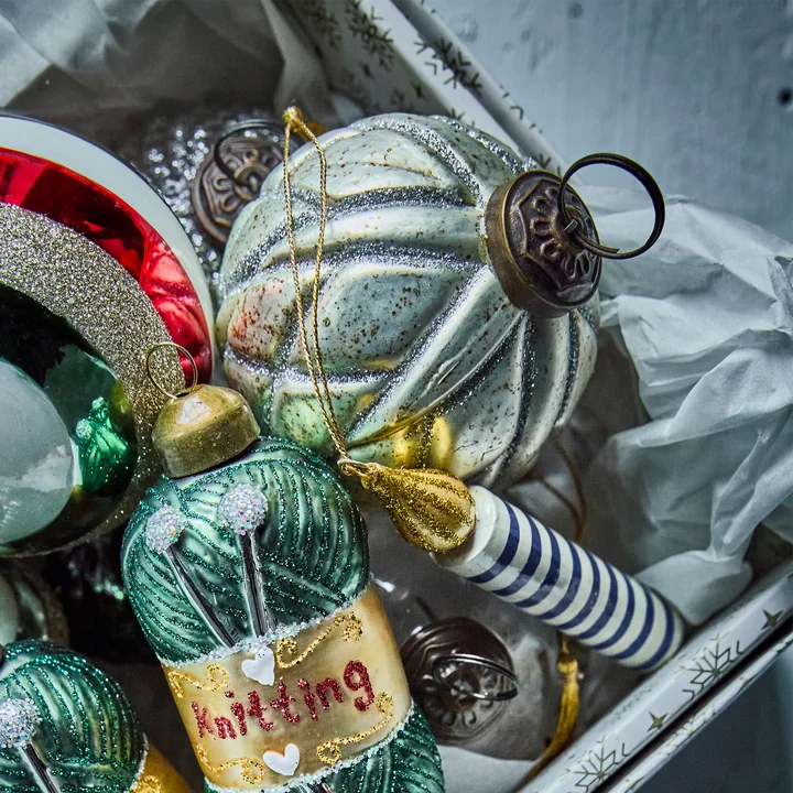 House Doctor - Rhomb Ornements, Ø 7,5 cm, argent antique