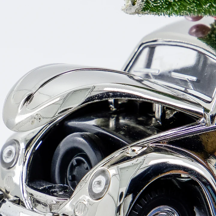 House Doctor - Xmas Cars Voitures décoratives, 12,5 cm, argentées