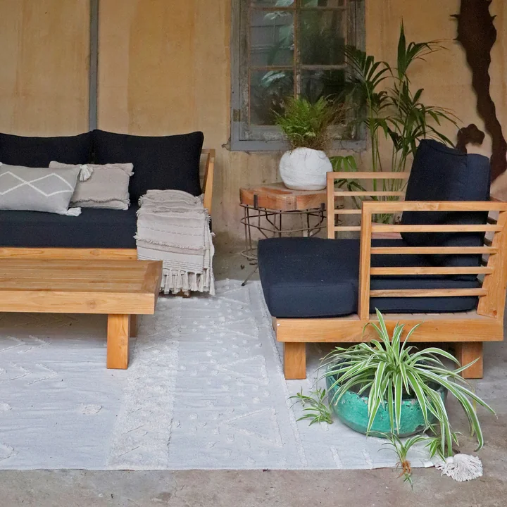 Lorena Canals - Tapis Tribu, 200 cm x 300 cm, natural