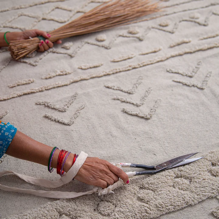 Lorena Canals - Tapis Tribu, 200 cm x 300 cm, natural