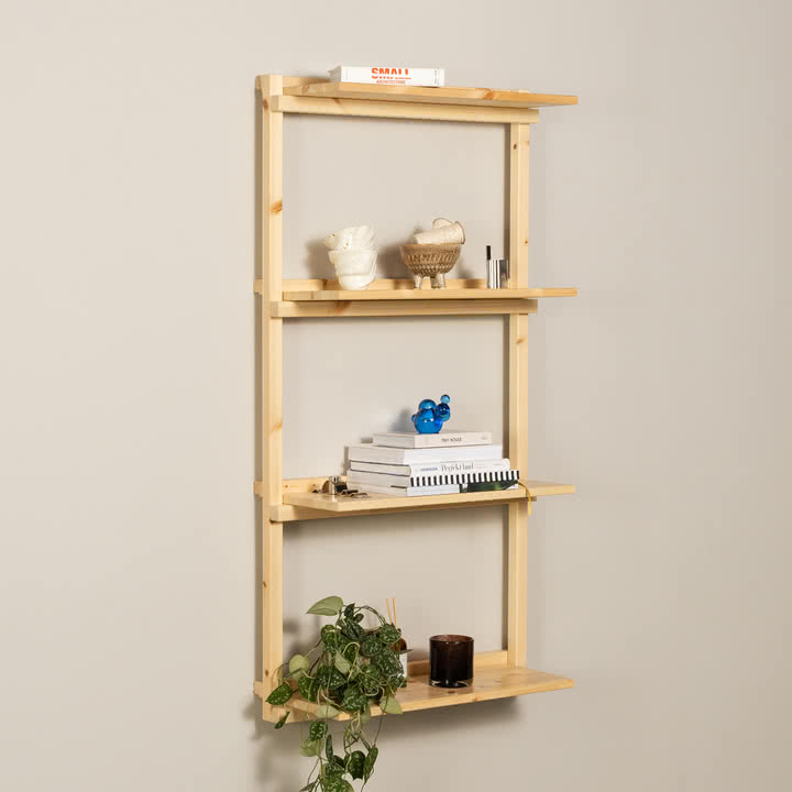 Karup Design - Groove Étagère murale, Narrow, H 120 x 66 cm, pin naturel
