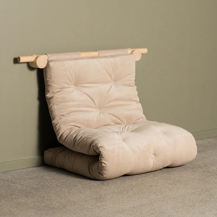 Karup Design - Hooked 75 Canapé-lit avec matelas Bravo 75 x 200 cm, ivoire