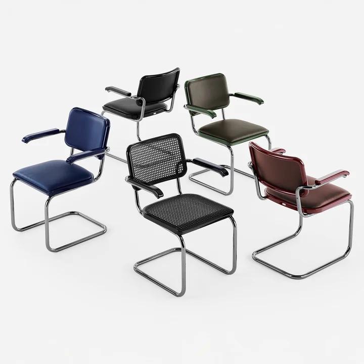 Thonet - S 64 P Serious Fauteuil, titane, groupe (JS. by Jil Sander)