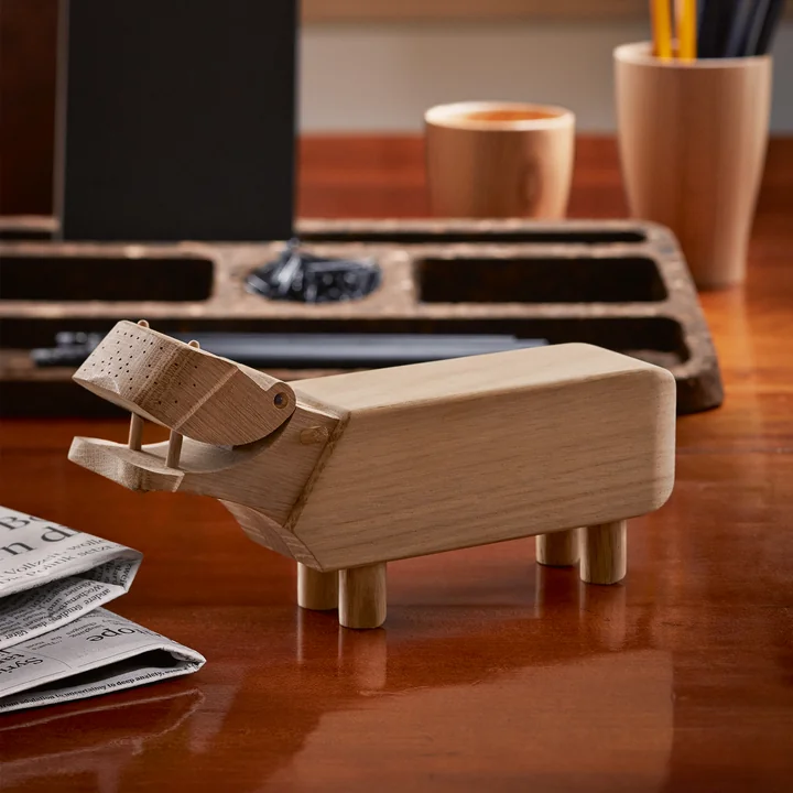 Kay Bojesen - Hippopotame en bois, chêne naturel