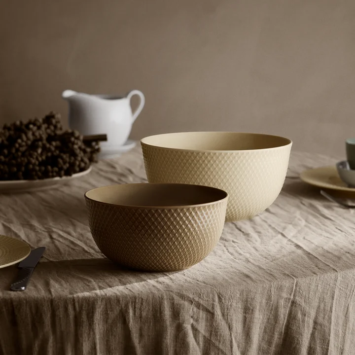 Lyngby Porcelæn - Rhombe Coupe, marble et clay